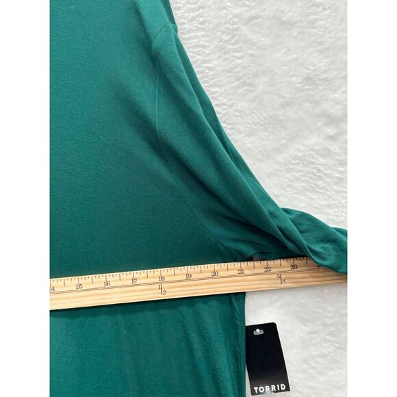 NWT Torrid Women's K Green Garden Super Soft Elbow Sleeve Tunic T-Shirt Size 2X - Picture 7 of 8